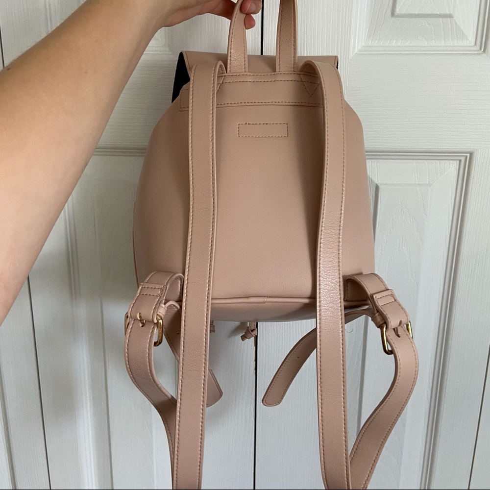 Dusty Pink Cinched Backpack - Picture 2 of 7